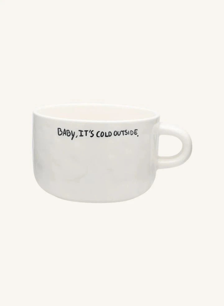 Anna + Nina - "It's Cold" Cappuccino Cup | White