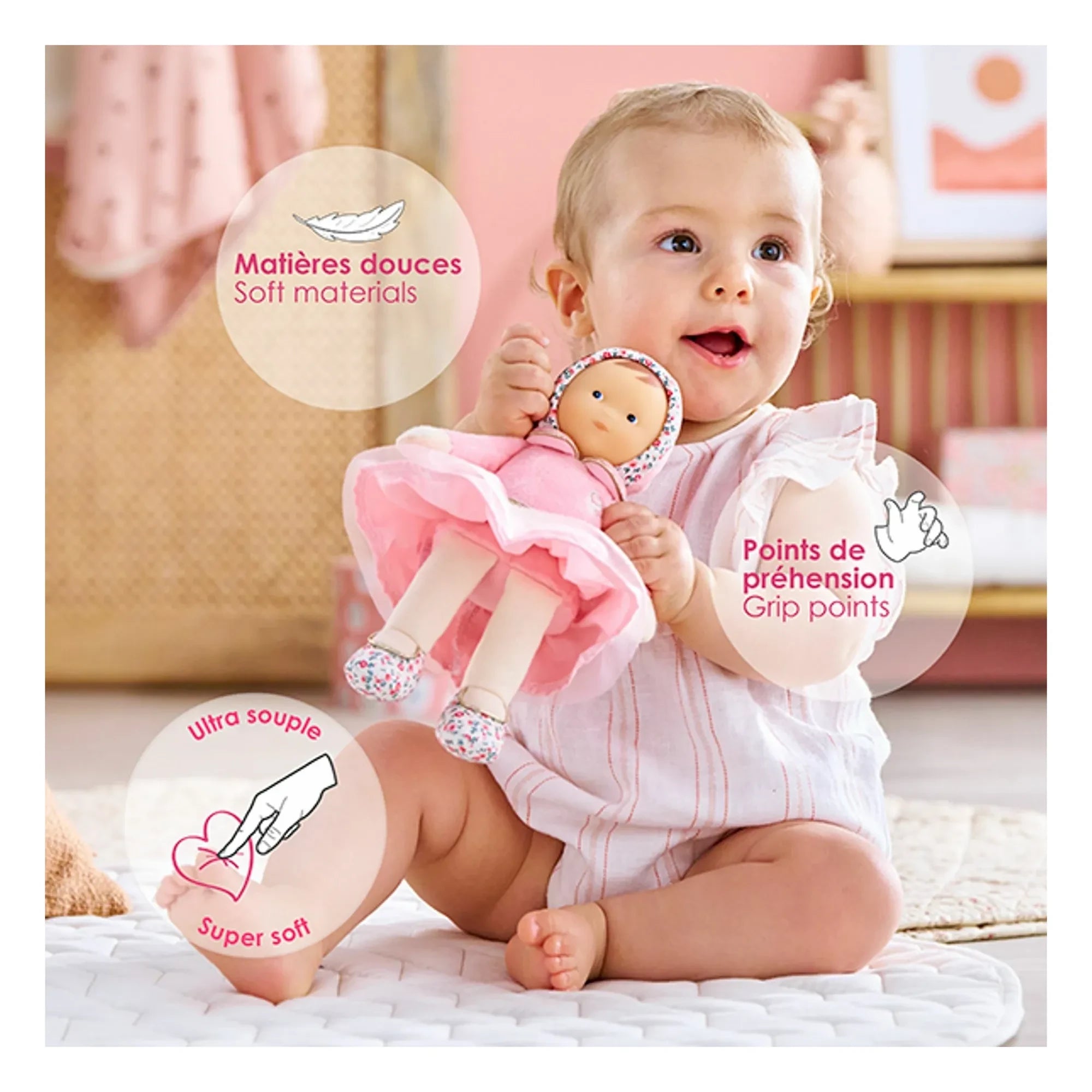 Corolle - My Cuddly Toy - Miss Ballerina Rose Grenadine | Light Pink