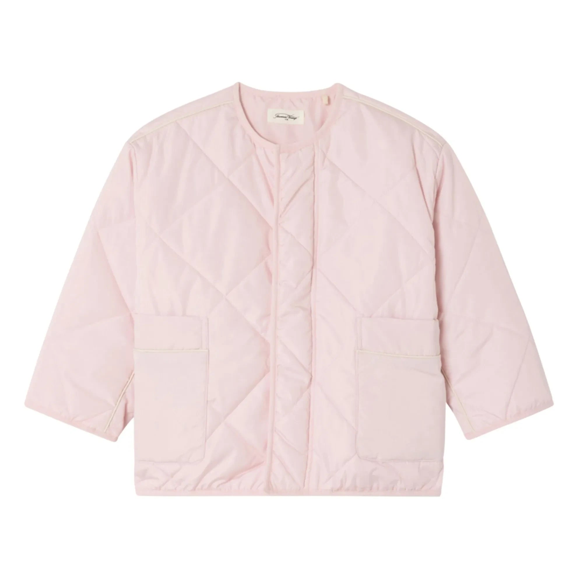 American Vintage - Vowbay Water-Repellent Quilted Jacket Made from Recycled Fibers | Pale Pink