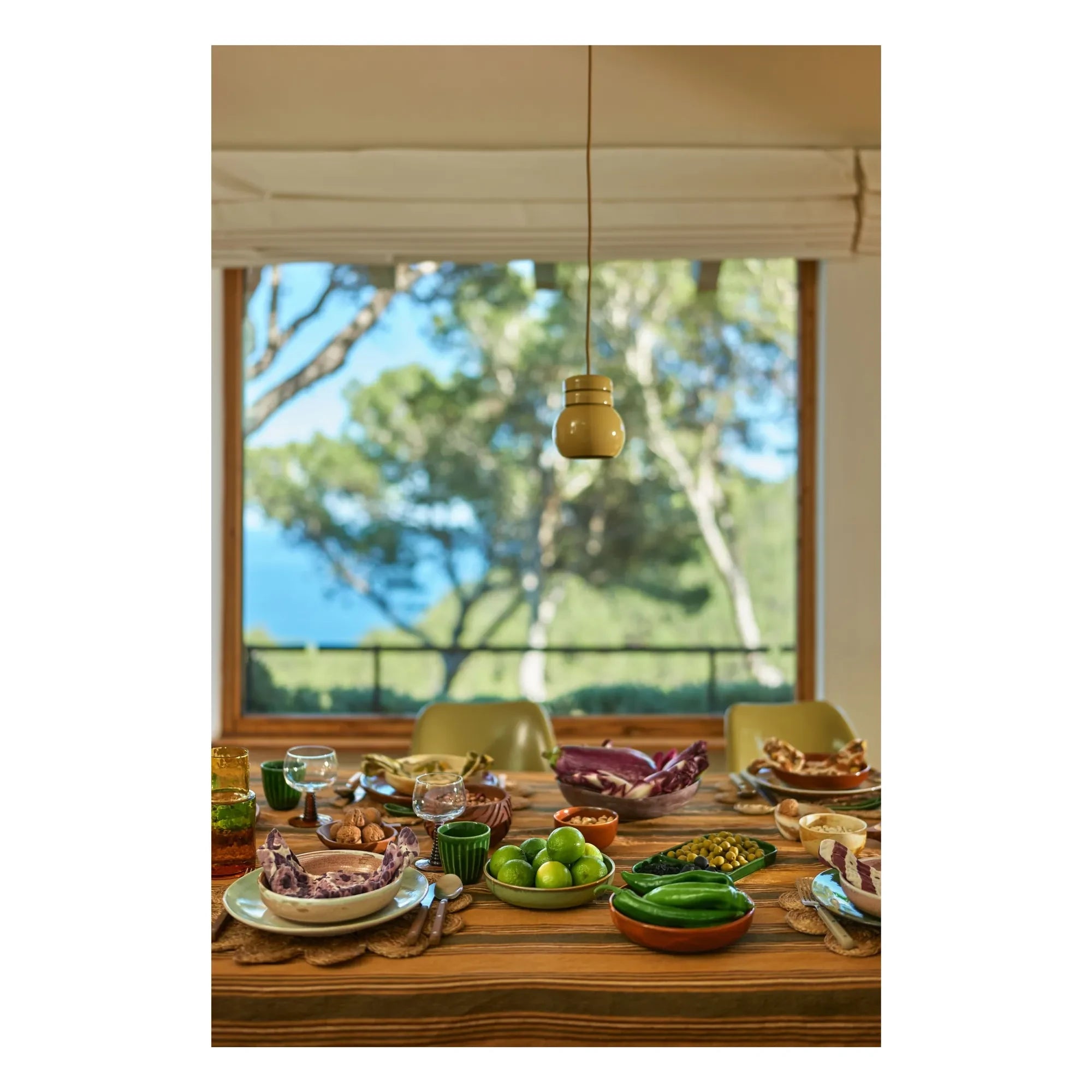 HKliving - Stone Ceramic Plates - 2-piece Set | Turquoise Blue