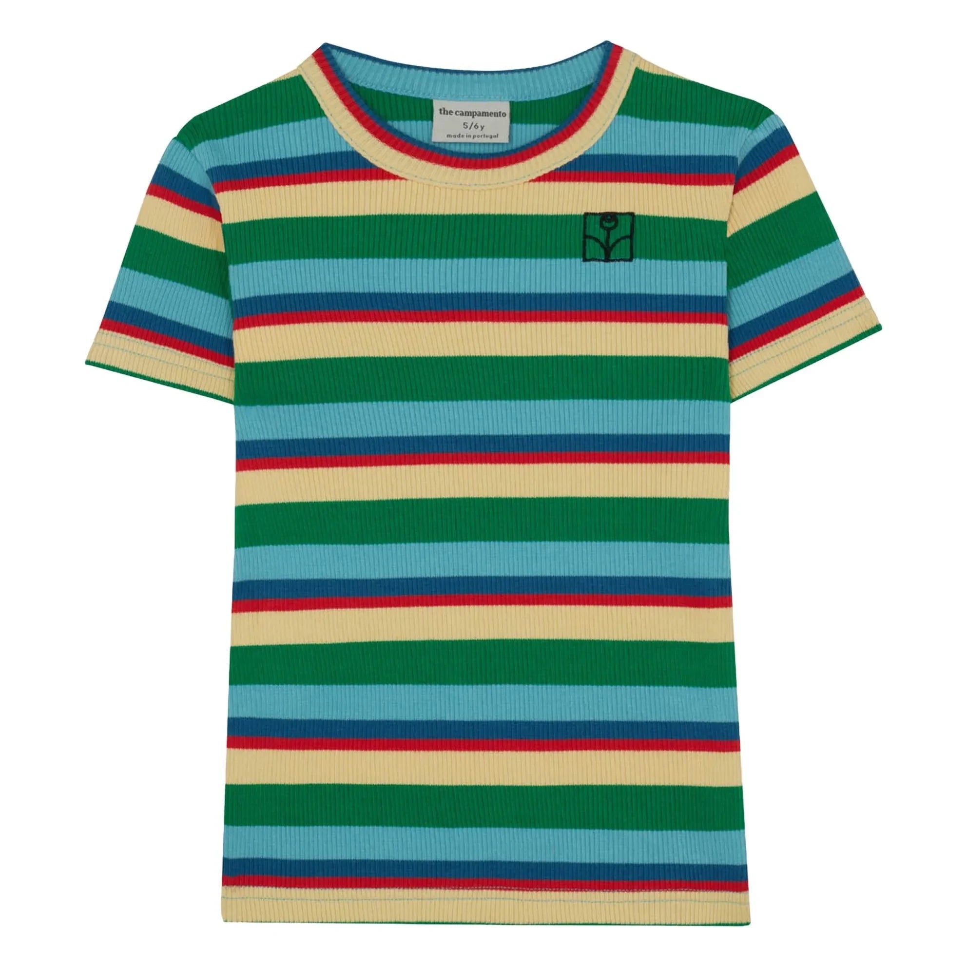 The Campamento - Striped Rib T-Shirt | Blue