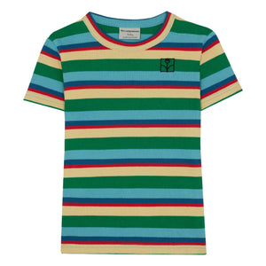 The Campamento - Striped Rib T-Shirt | Blue