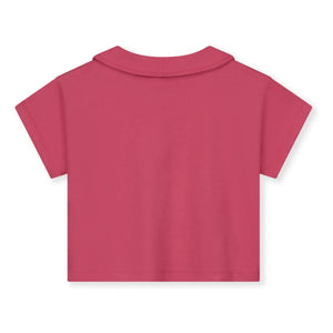 Gray Label - Claudine Collar T-Shirt Organic Cotton | Fuchsia