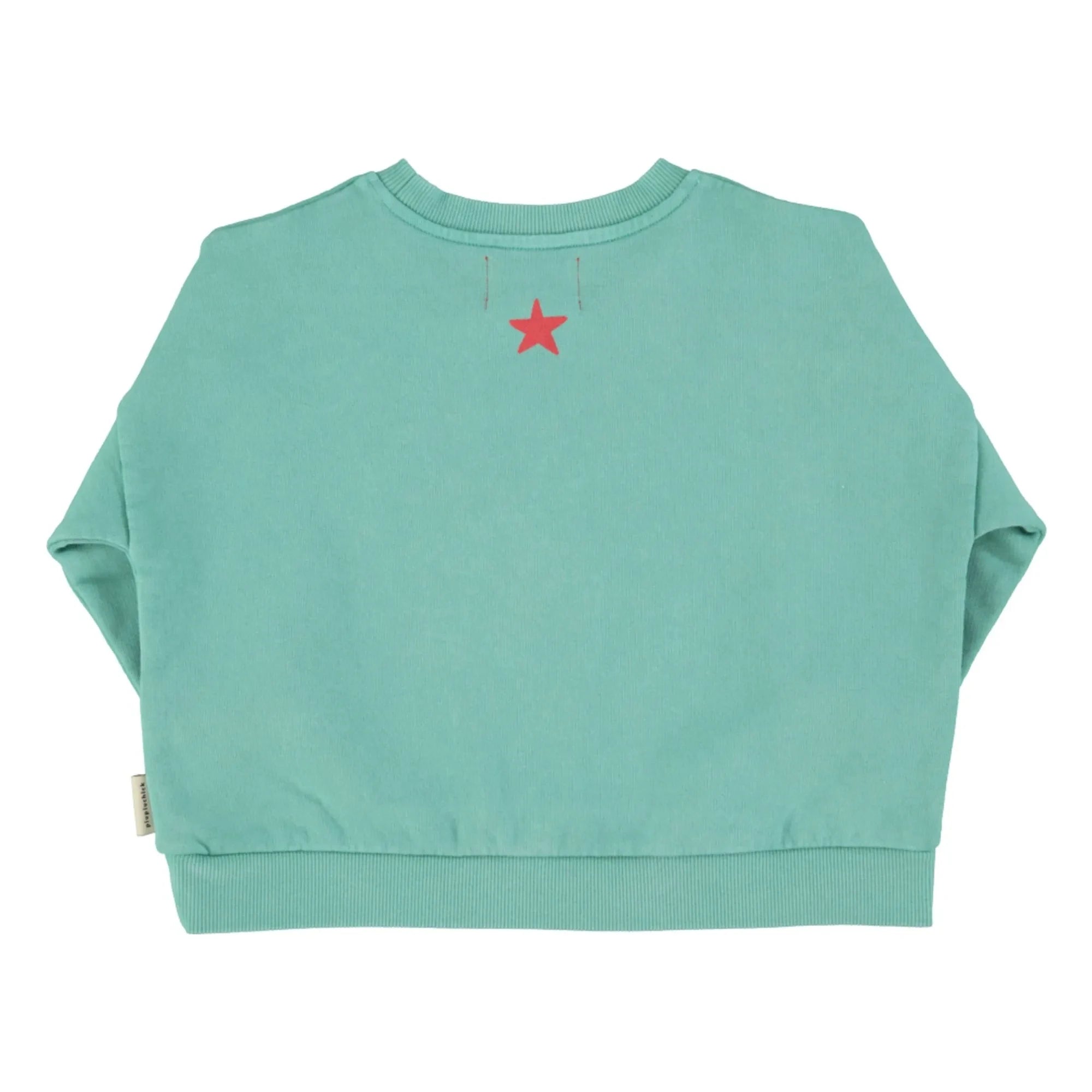 Piupiuchick - Peace Organic Cotton Sweatshirt | Turquoise