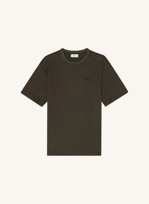 NN.07 - Nat Logo 3525 organic cotton T-shirt | Dark Khaki