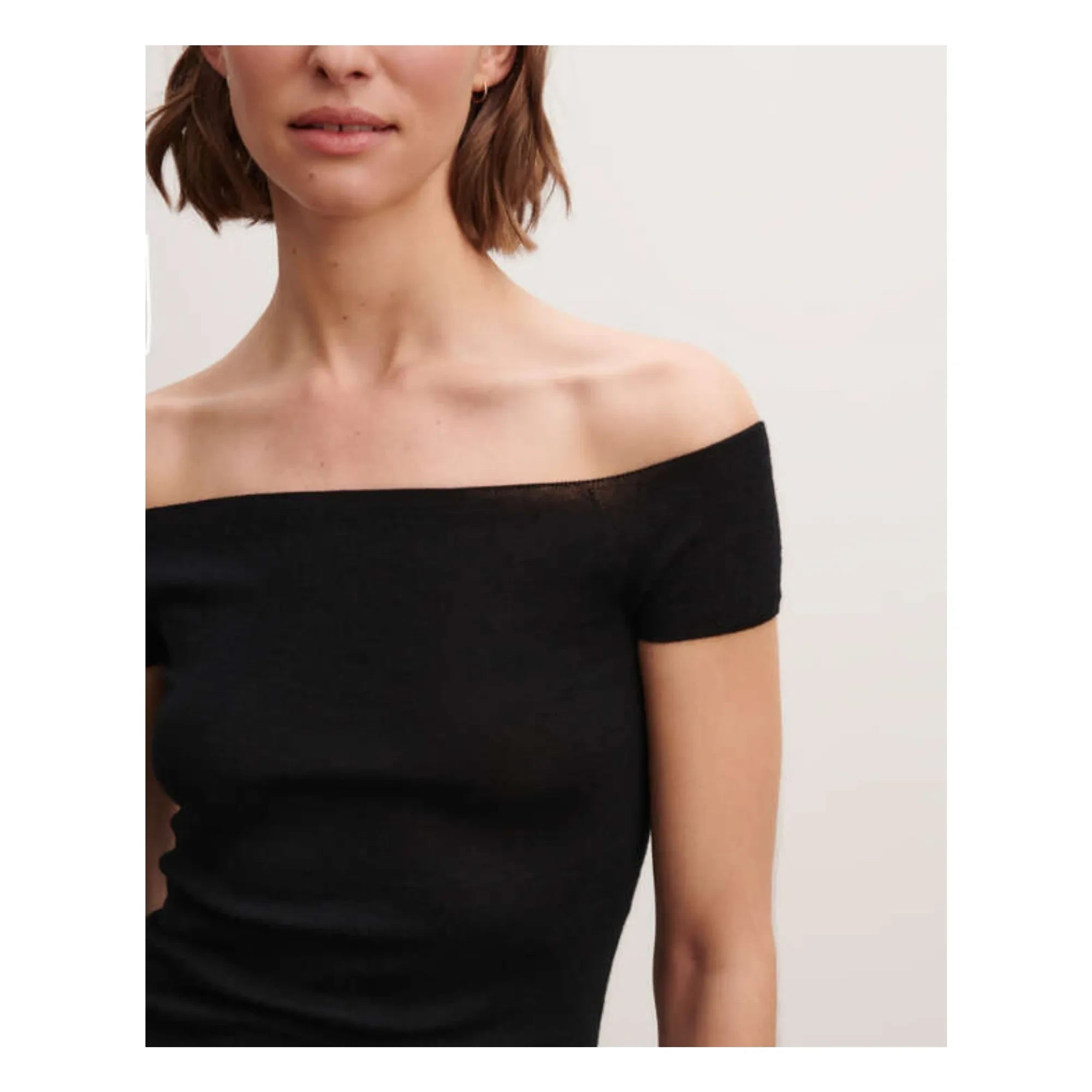 Bompard - Cashmere and Silk Bardot Neck Sweater | Black