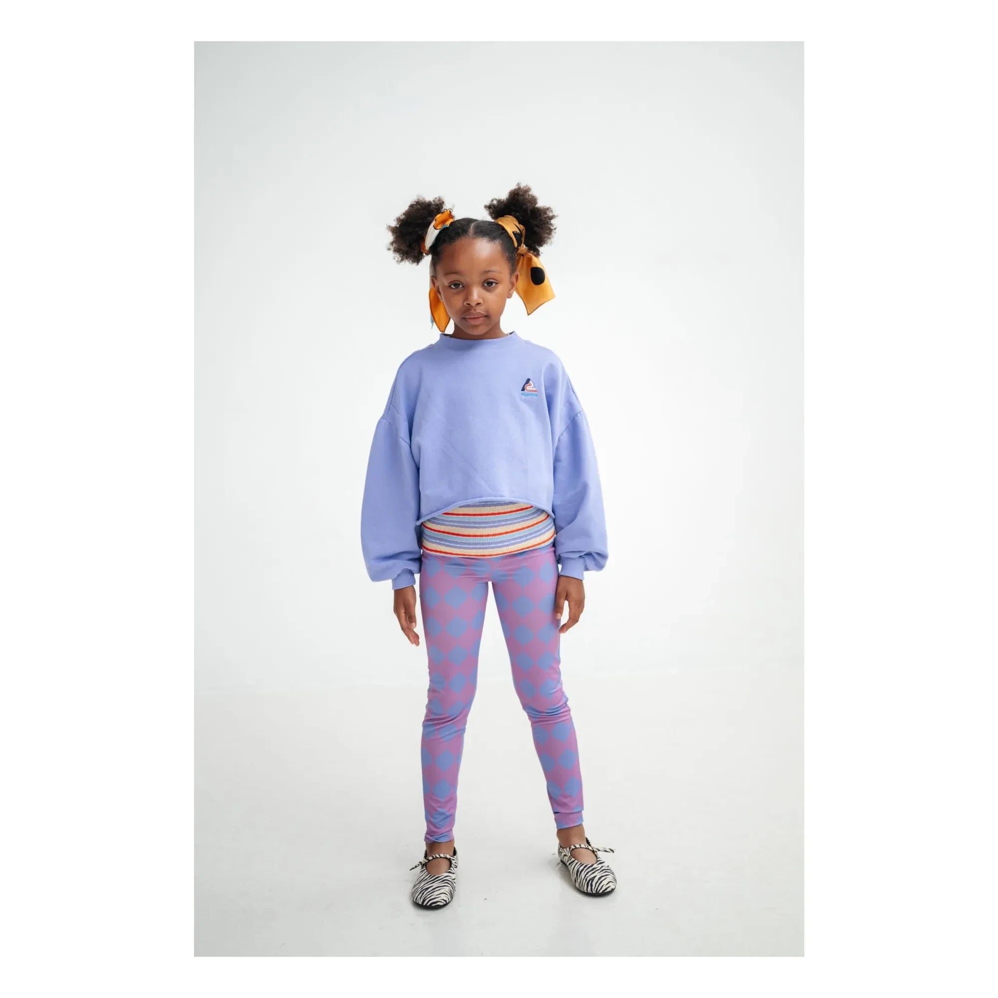 Repose AMS - Organic Cotton Logo Crop Sweatshirt | Lilac
