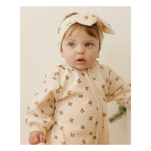 Quincy Mae - Holly Berry Romper | Ecru