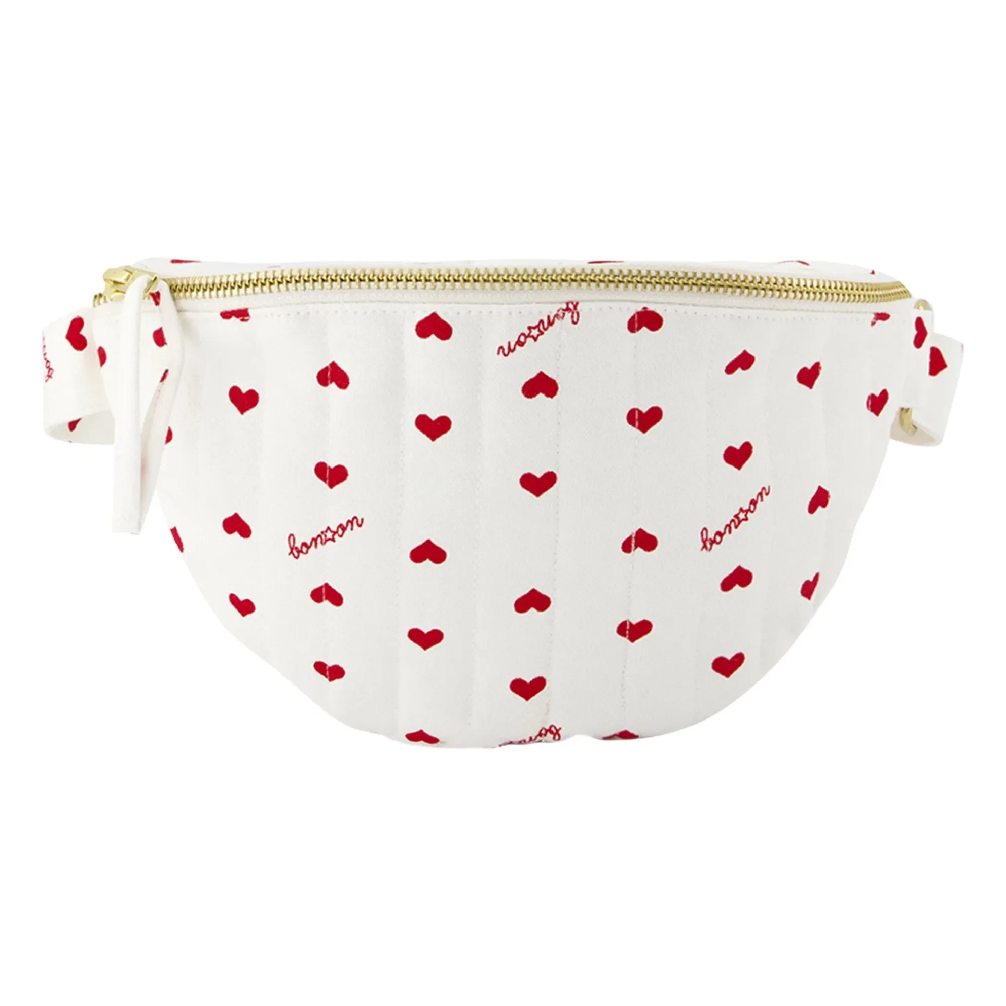 Bonton - Heart Pattern Banana Bag | Ecru