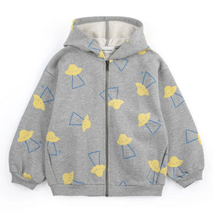 Bobo Choses - Organic Cotton Saucer Hooded Sweatshirt | Heather Grey