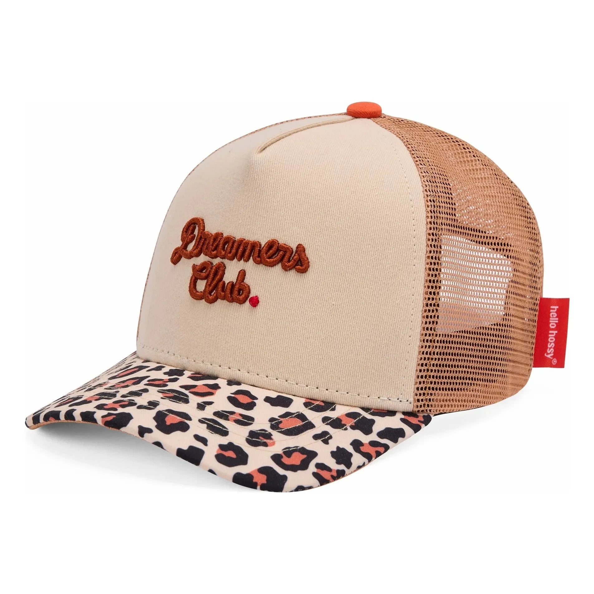 Hello Hossy - Trucker Leopard Curved Visor Hat | Beige