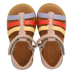 Angulus - Colour Blocked Sandals | Light Pink