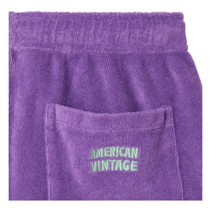 American Vintage - Fuxow Organic Cotton Jogger Shorts | Purple