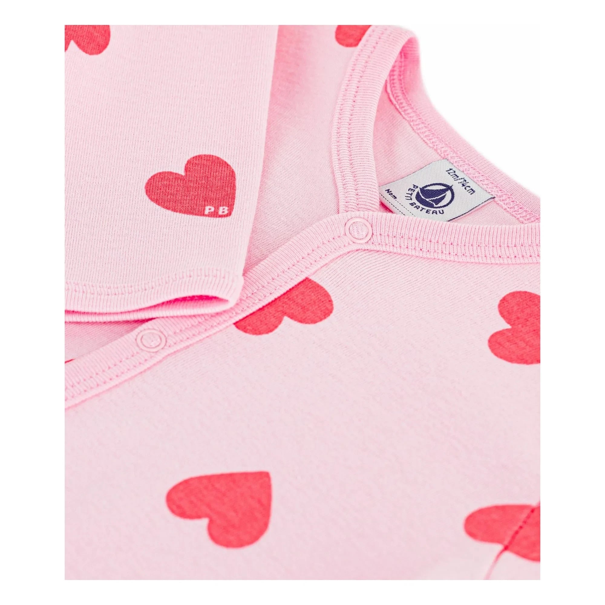Petit Bateau - Sleep Well Hearts PB Pajama | Pink