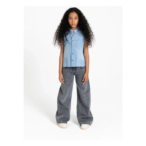Finger in the nose - Jean Large April | Denim gri