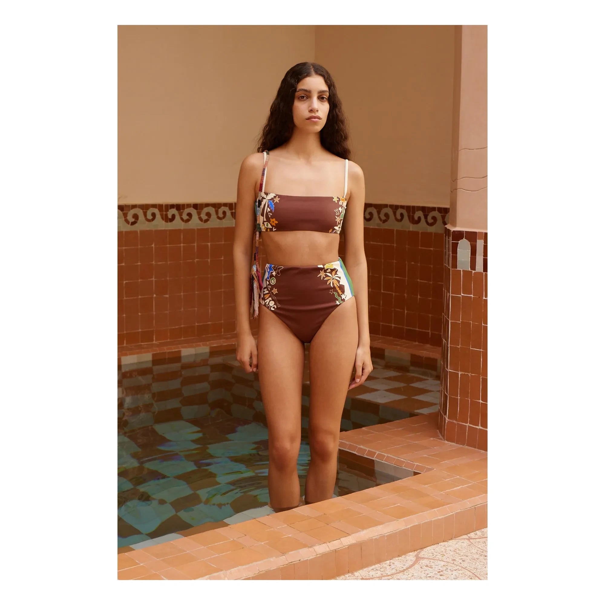 Alémais - High-Waisted Jarse Bottoms Morocco Recycled Fiber | Brown