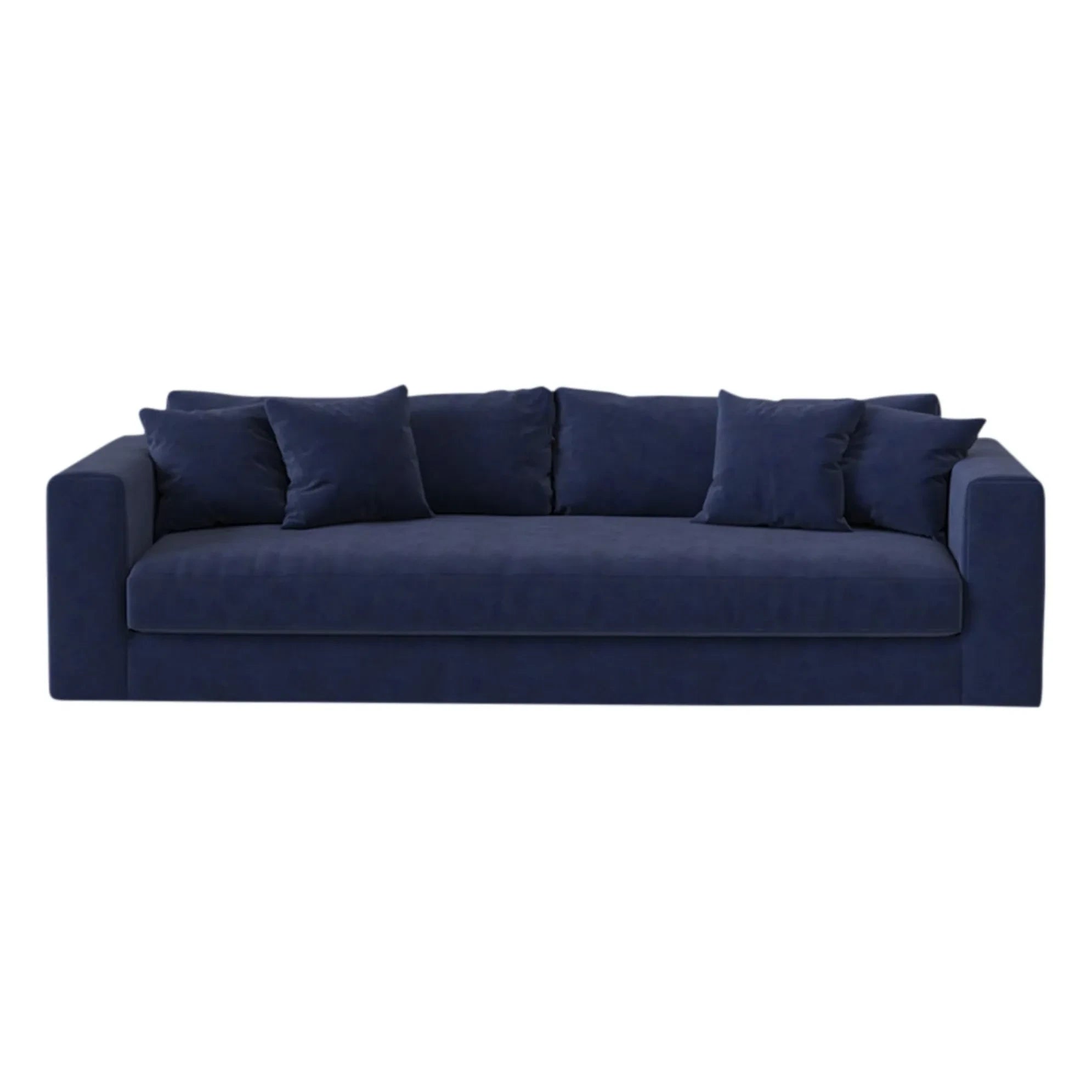 Panac Edition - Bellechasse open 3-seater sofa, velvet fabric - 240 cm | Navy Blue