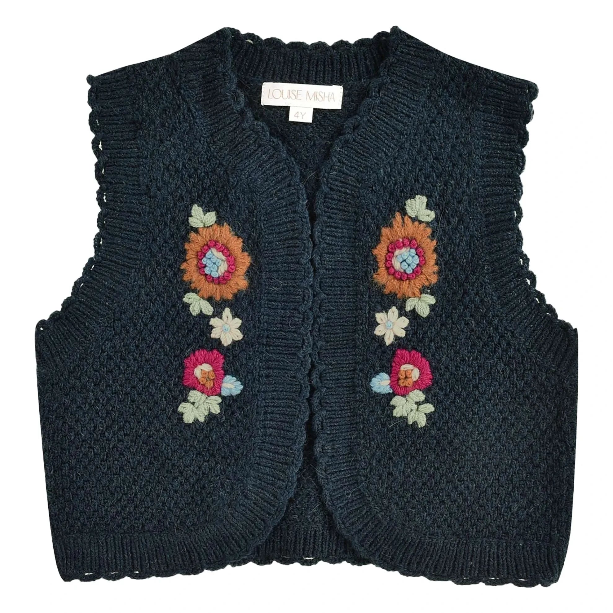 Louise Misha - Sylna Wool Cardigan | Navy Blue