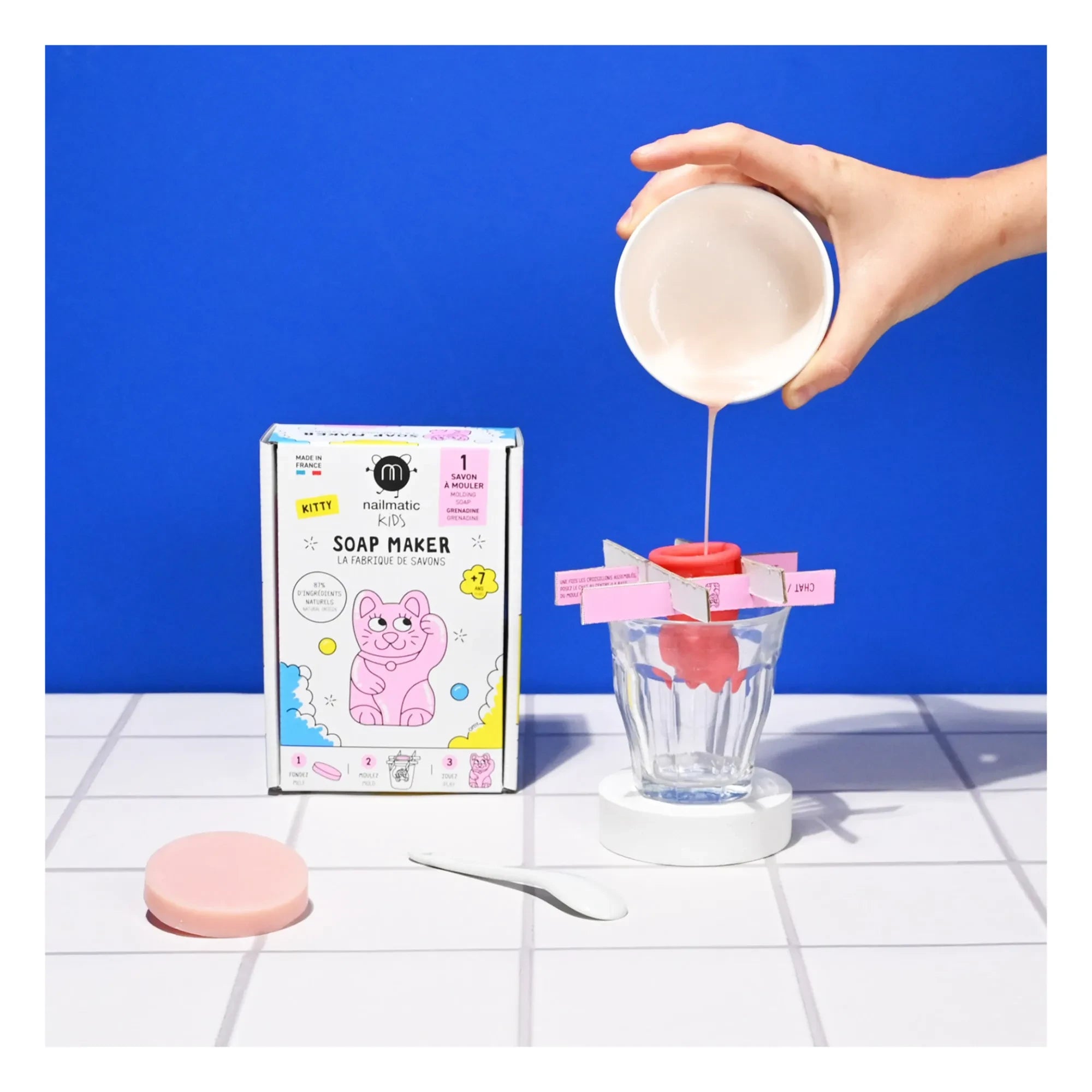 Nailmatic Kids - The Soap Factory Set - Kitty Edition - 1 Soap | Pink