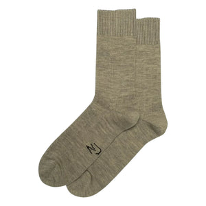 Nudie Jeans - Wide Fit Ribbed Socks | Khaki