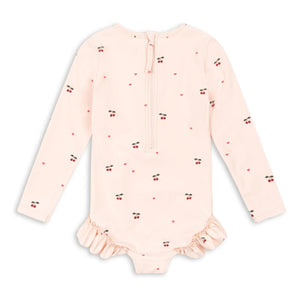 Konges Sløjd - Merle Cerises Long Sleeve Swimsuit Recycled Fibers | Light Pink