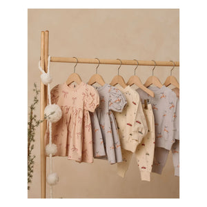 Quincy Mae - Darla Dress Organic Cotton Knots | Coral