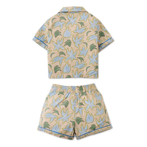 Gingersnaps - Linen Banana Shirt and Shorts Set | Beige