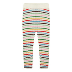 FUB - Striped Ribbed Leggings Fine Knit Organic Cotton | Red