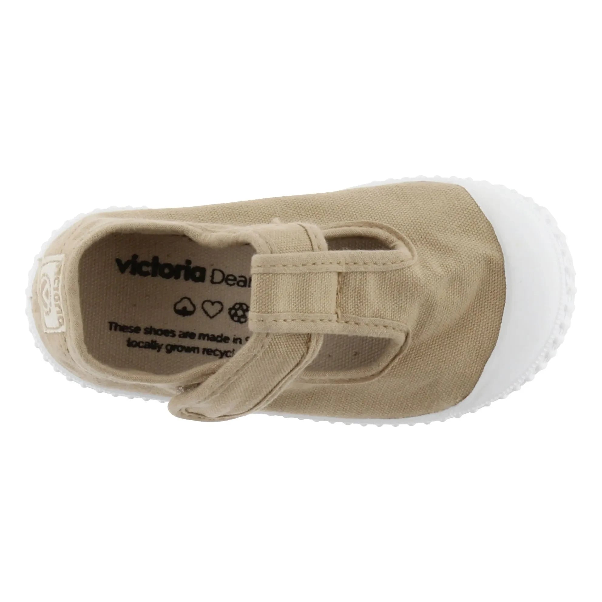 Victoria - Distressed Sneakers Sandalia Canvas | Camel