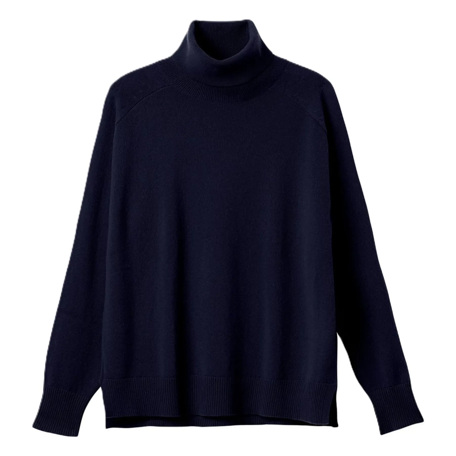 Bompard - Loose Fit Cashmere Turtleneck Sweater | Navy Blue
