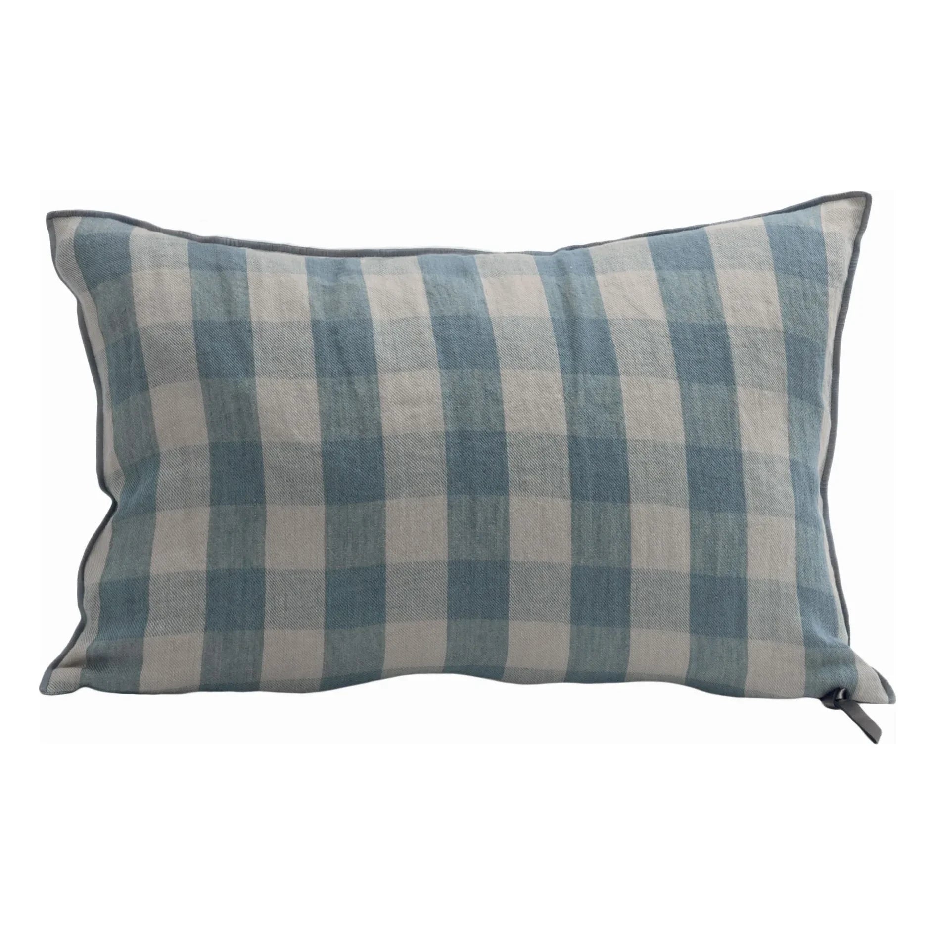 Maison de Vacances - Vichy Cottage Washed Linen Pillow | Cloud