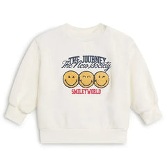 The New Society - Baby Smile Sweatshirt | White