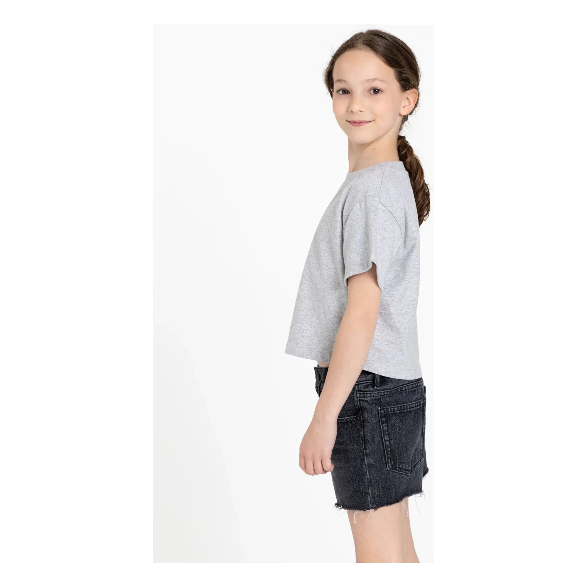 Finger in the Nose - Denim Eva Shorts | Denim Gray