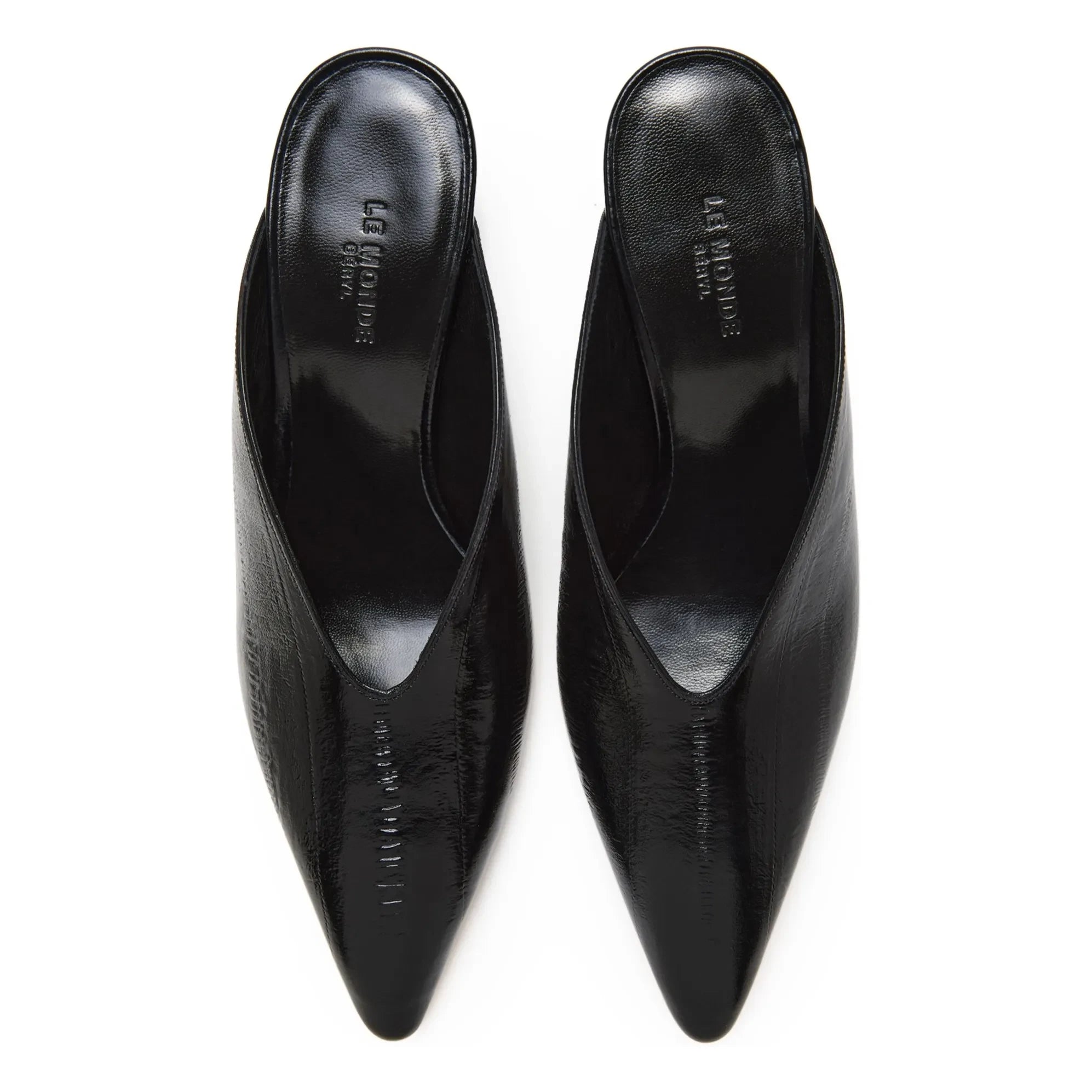 Le Monde Beryl - Victoria Leather Mules | Black