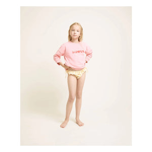 Búho - Vichy Seersucker Organic Cotton Swimsuit | Yellow