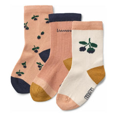 Liewood - 3-Pair Silas Berry Socks Set | Pink