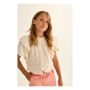 Cozmo - Tansy organic cotton blouse | Off-White