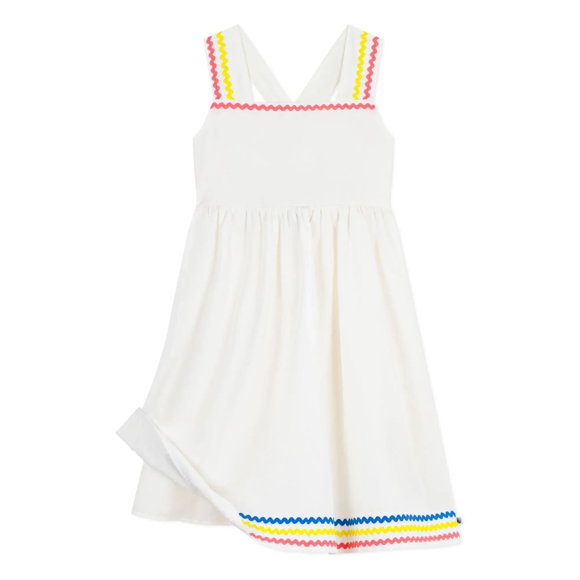 Petit Bateau - Organic Cotton Poplin Strapless Dress | White