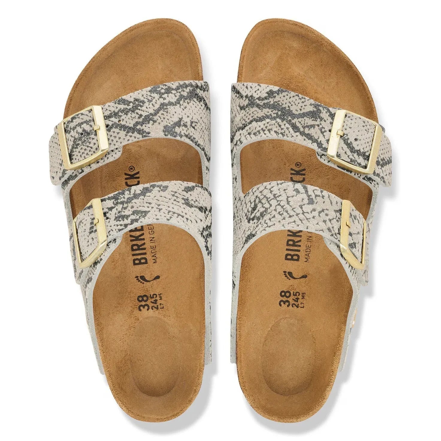 BIRKENSTOCK - Arizona Snake Sandals | Light Gray