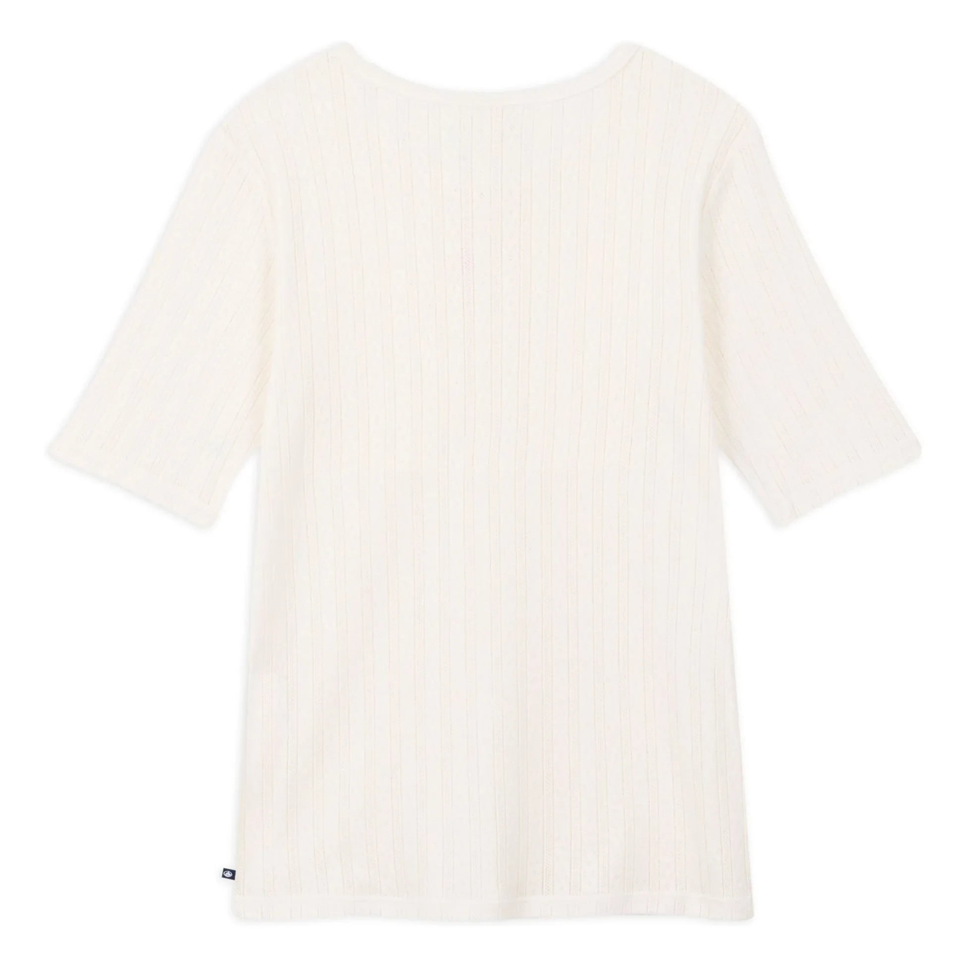 Petit Bateau - Pointelle Tunus yakalı T-shirt | Ekru