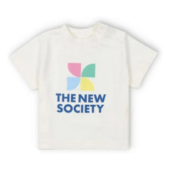 the new society - Mykonos Baby Logo T-Shirt | Ivory