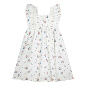 Tocoto Vintage - Çiçek Desenli Elbise | Beyaz
