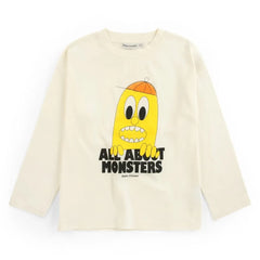 Bobo Choses - Lemon T-shirt All About Monsters Organic Cotton | Ecru