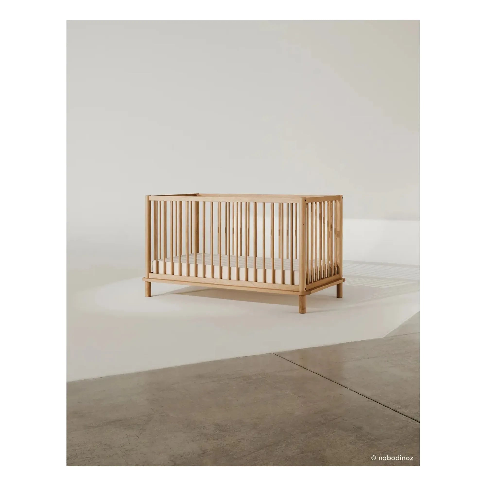 Nobodinoz - Latitude 70x140 Convertible Crib and Junior Bed Extension | Oak