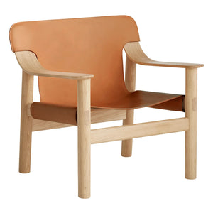 Hay - Bernard Oak and Leather Armchair, Shane Schneck | Cognac