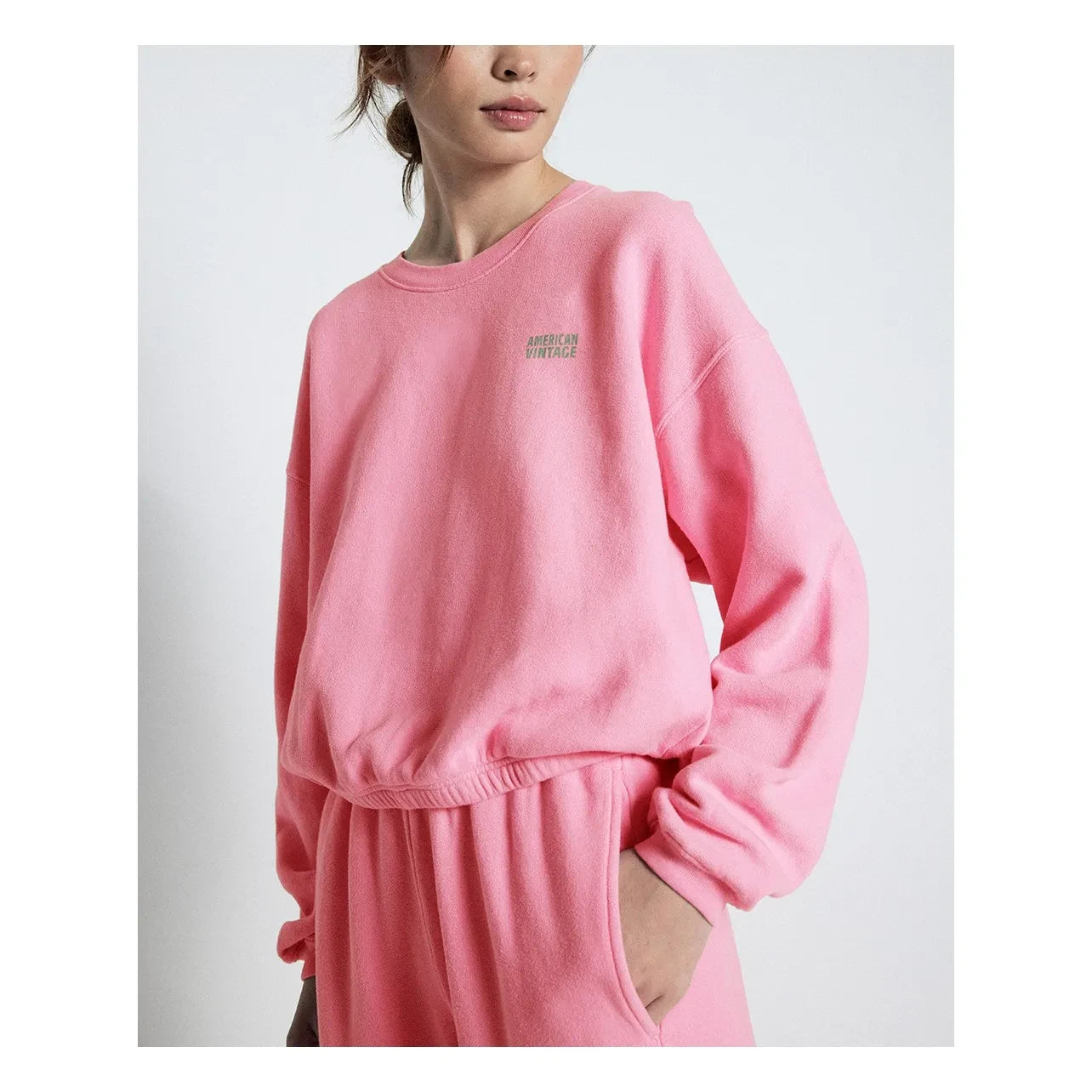 American Vintage - Izubird Pamuklu Sweatshirt | Cherry Wood