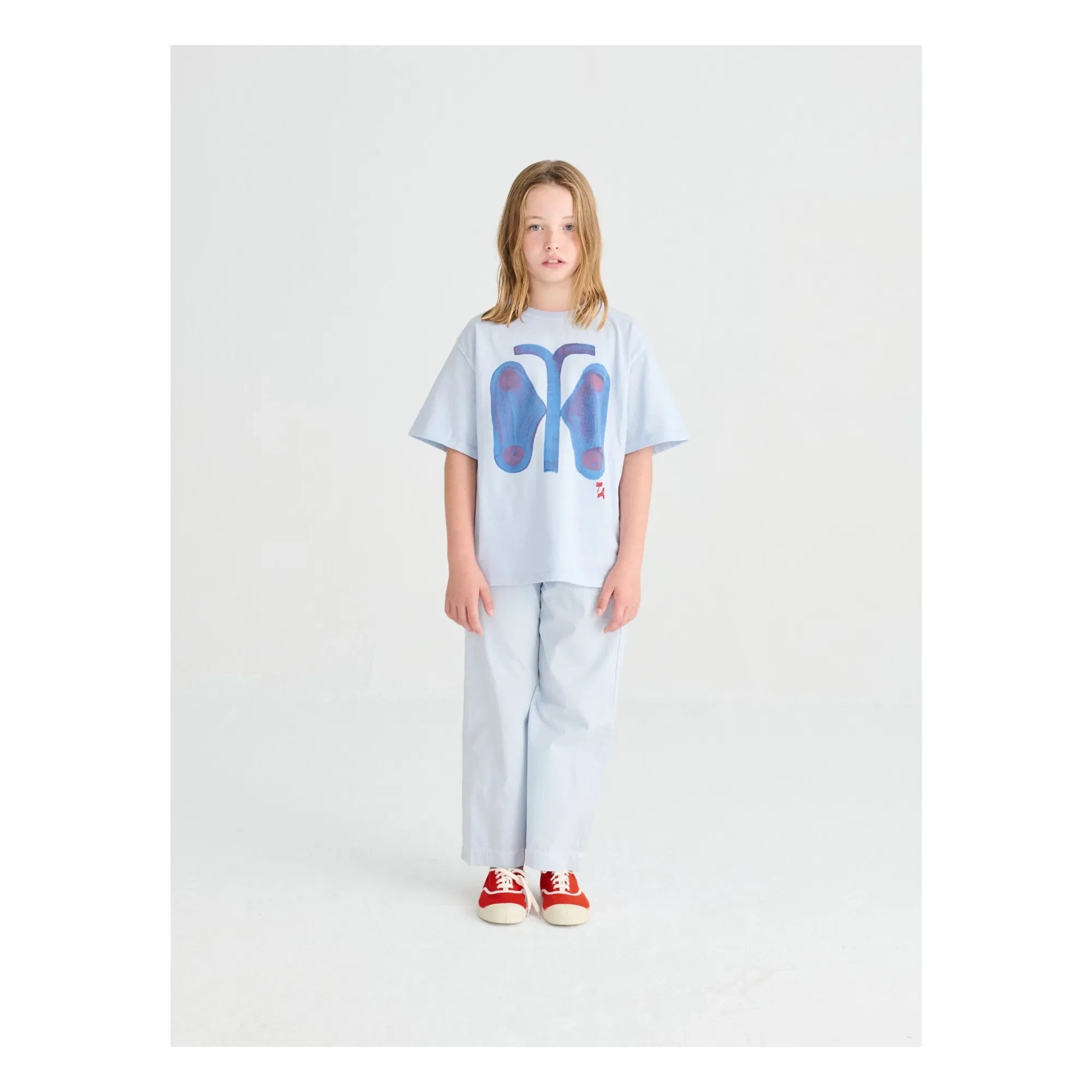 True Artist - Organic cotton butterfly T-shirt | Light blue