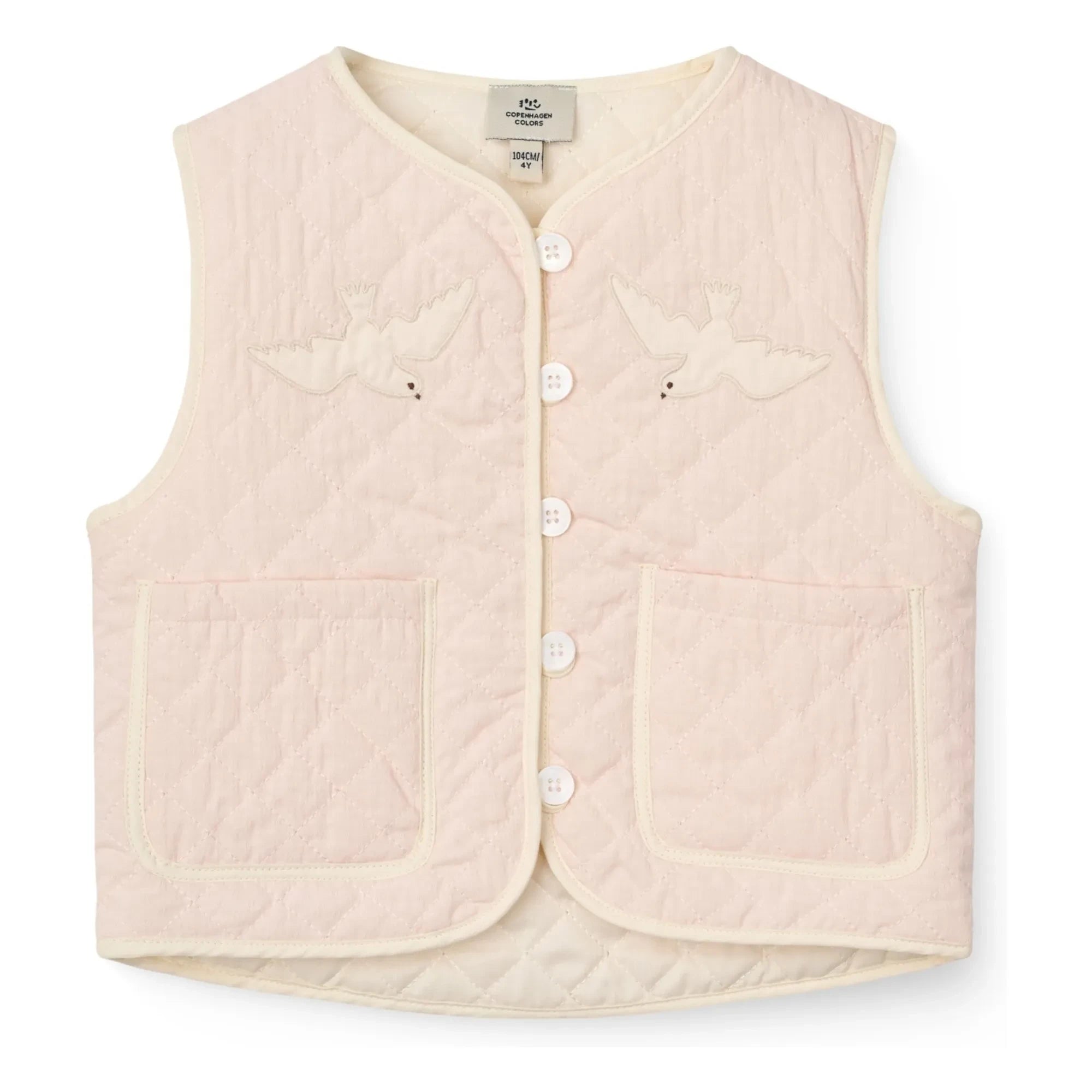 Copenhagen Colors - Sleeveless Quilted Organic Cotton Jacket | Light Pink