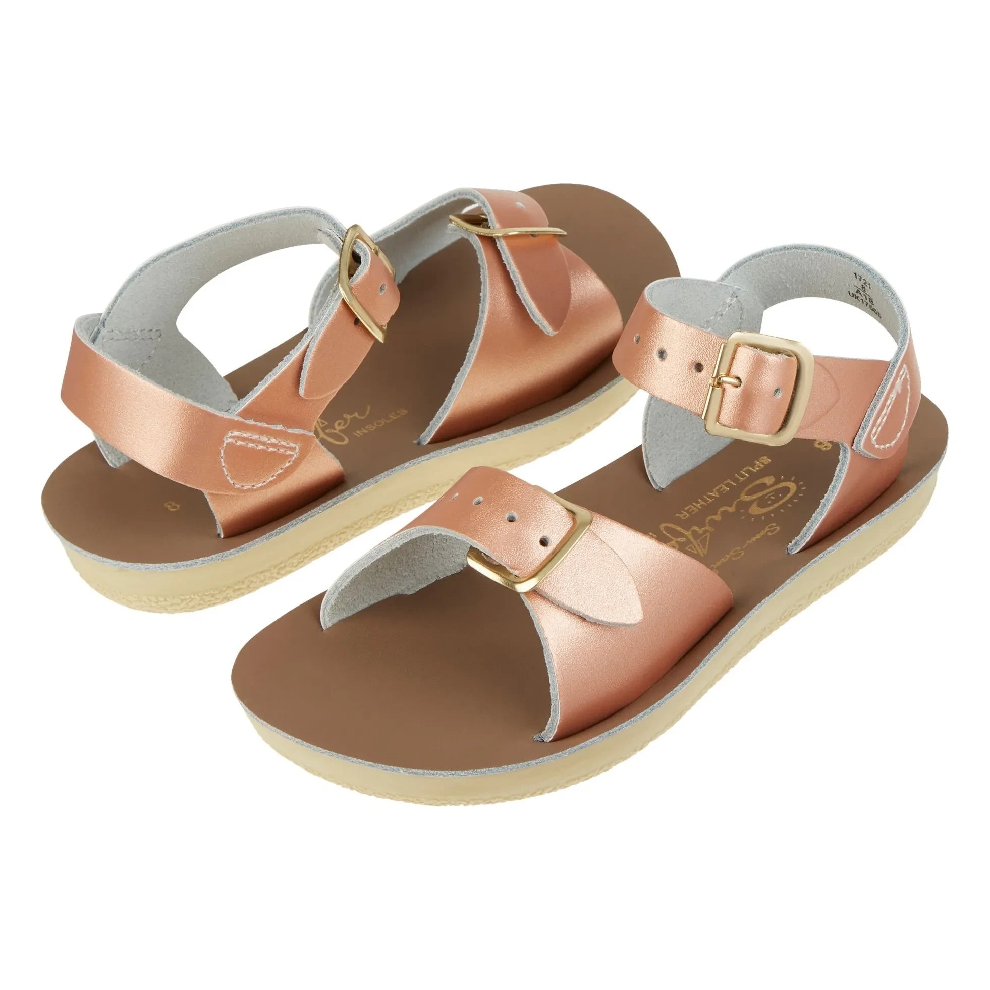 Salt-Water - Waterproof Surfer Leather Sandals | Rose Gold