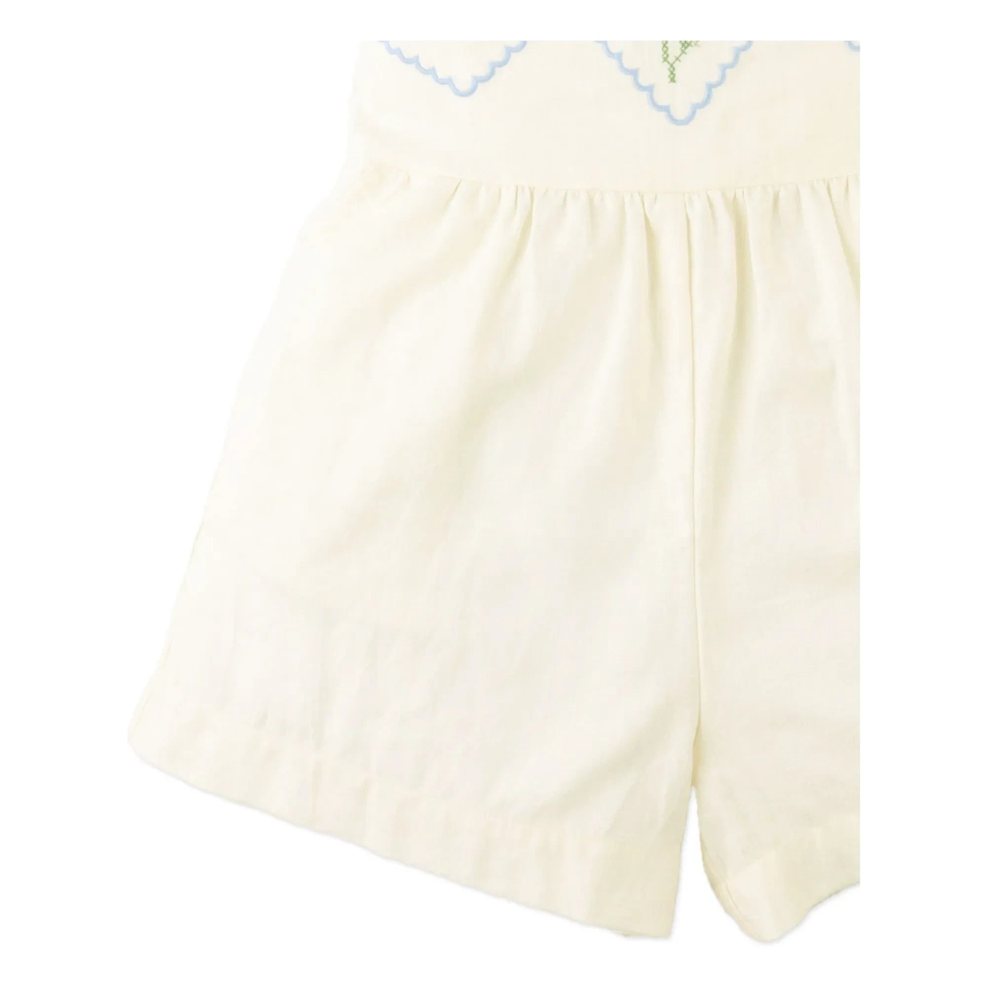 Gingersnaps - Jill Linen Embroidered Romper | Ecru
